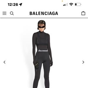 BALENZIAGA WOMEN'S SPORTY BRA IN BLACK